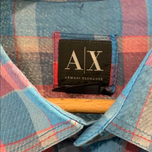 Armani exchange plaid casual button down - Picture 2 of 5